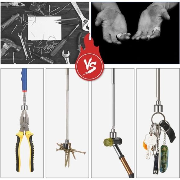 4 Pieces Telescoping Magnet Pickup Tools, 8 lb Flexible Magnetic Stick - Picture 5 of 7